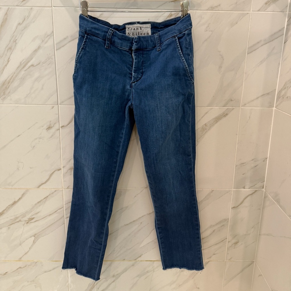 FRANK & EILEEN Wicklow Italian Chino In 1977 Blue Denim Wash jeans